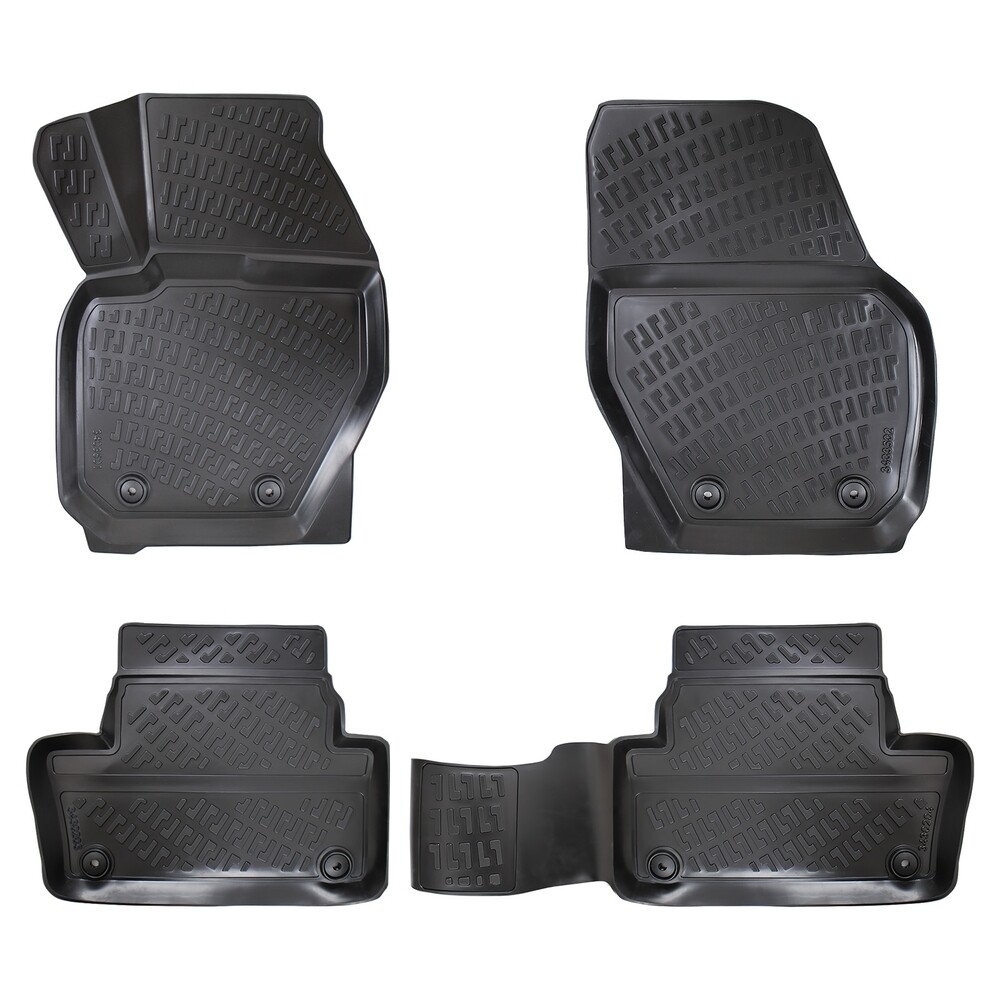 VOLVO XC70 2007-2016 Negru Covorase Cauciuc 4 Bucati 3D