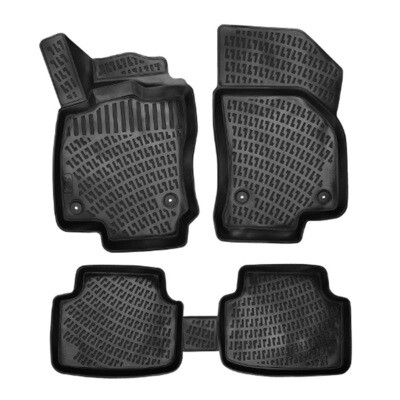 VOLKSWAGEN PASSAT B6 2005-2010 Negru Covorase Cauciuc 4 Bucati 3D