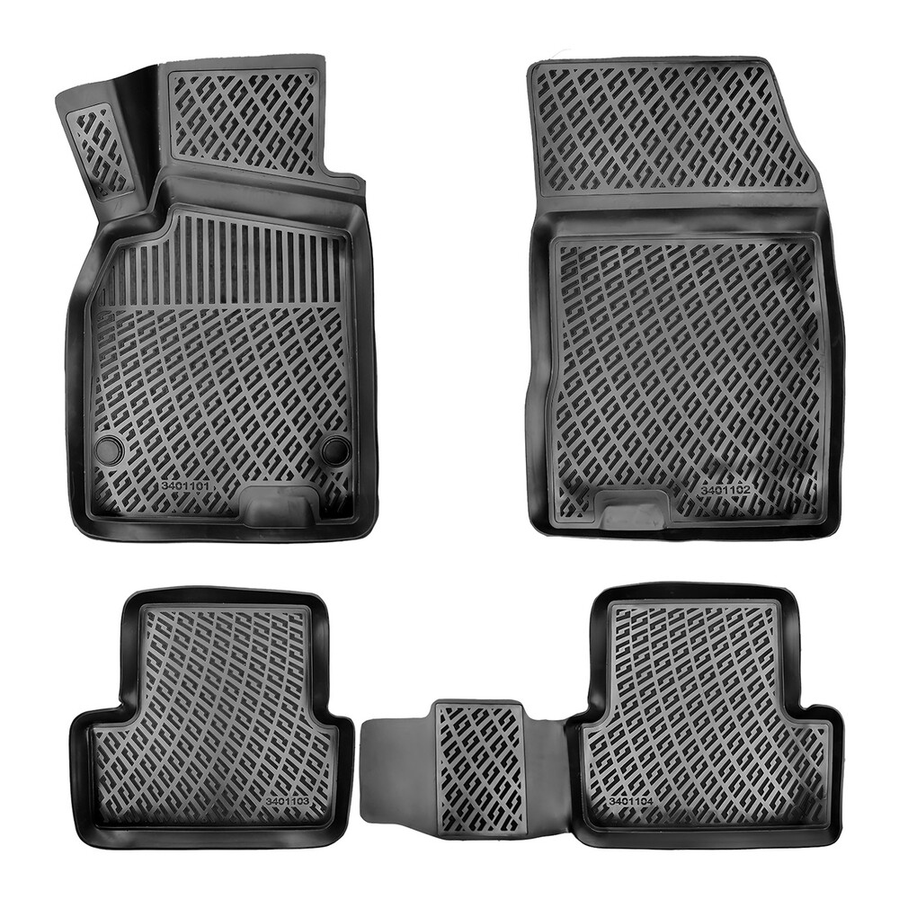 ​AUDI Q3 2011-2018 Negru Covorase Cauciuc 4 Bucati 3D