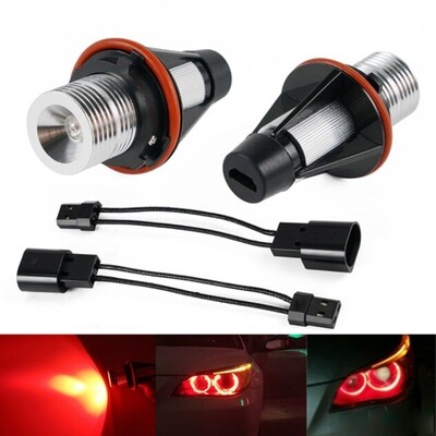 2 x BMW E39 E53 E60 E61 E63 E64 E65 E66 E83 E87 Marker Faruri LED pentru Angel Eyes Rosu 10W 