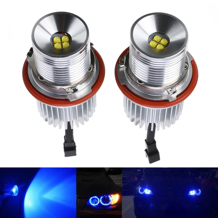 2 x BMW E39 E53 E60 E61 E64 Marker Faruri LED pentru Angel Eyes Albastru 50W