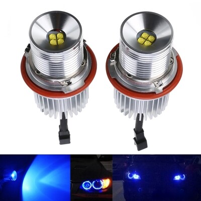 2 x BMW E39 E53 E60 E61 E64 Marker Faruri LED pentru Angel Eyes Albastru 50W