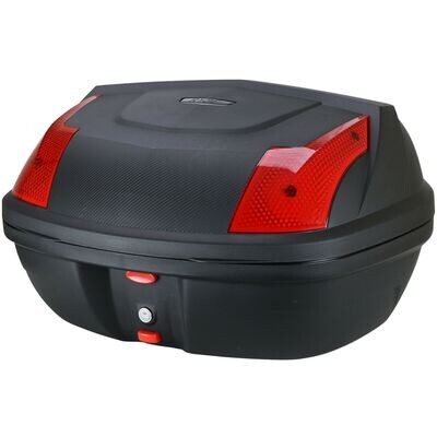 Dubla Cutie Portbagaj Motocicleta Scuter ATV 72L Valiza Negru Reflectorizant Lacat