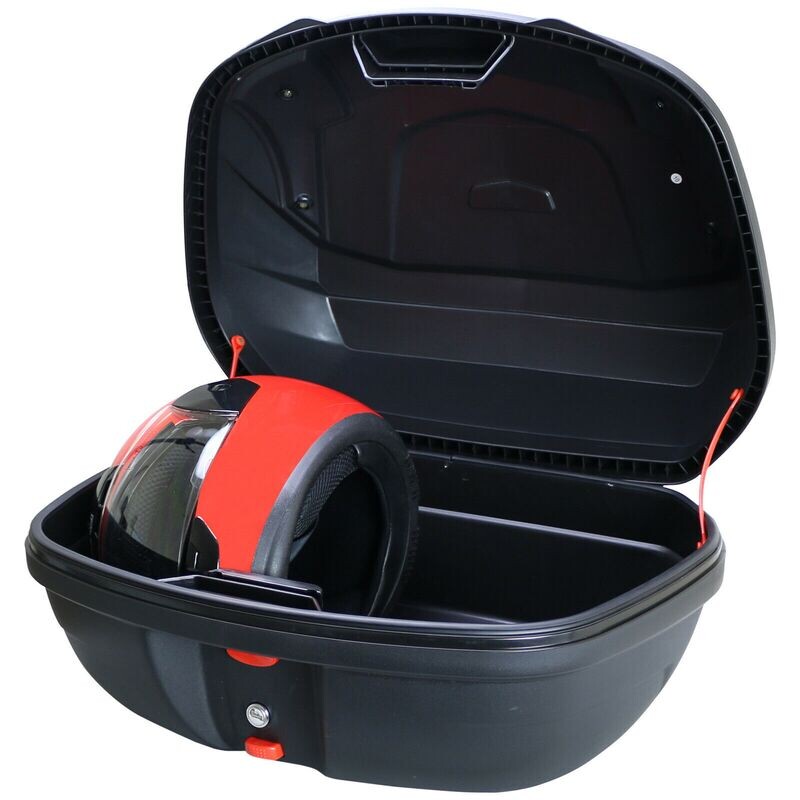 Dubla Cutie Portbagaj Motocicleta Scuter ATV 72L Valiza Negru Reflectorizant Lacat