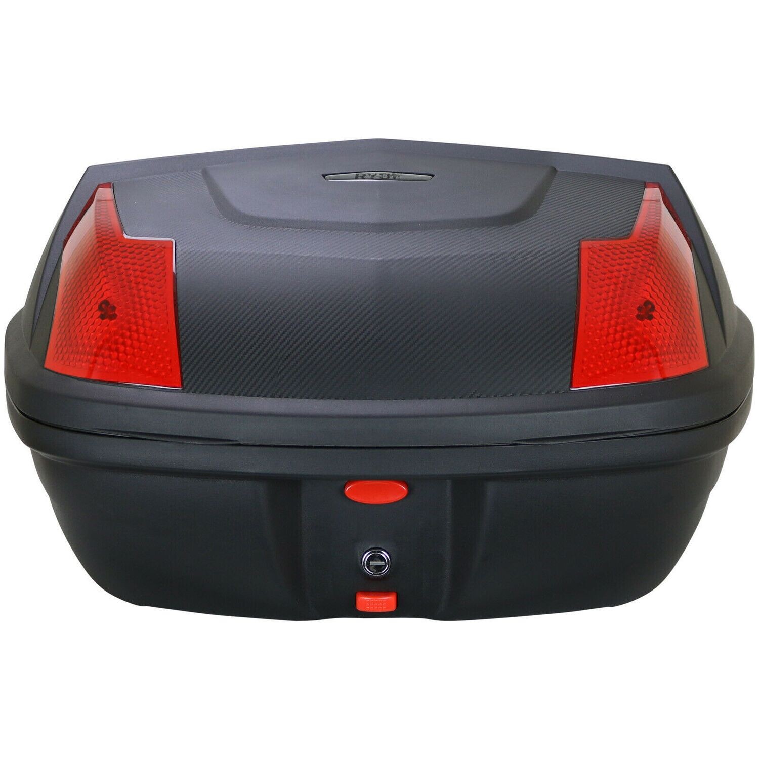 Dubla Cutie Portbagaj Motocicleta Scuter ATV 72L Valiza Negru Reflectorizant Lacat