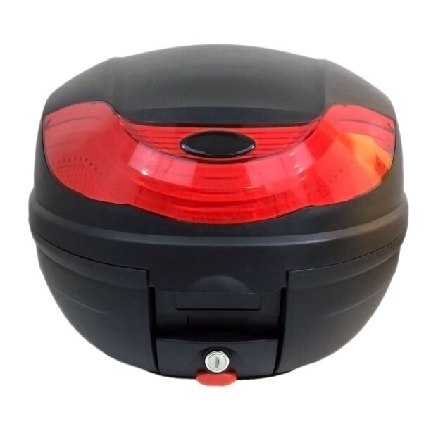 Cutie Portbagaj Motocicleta Scuter ATV 34L Valiza Negru Reflectorizant Lacat