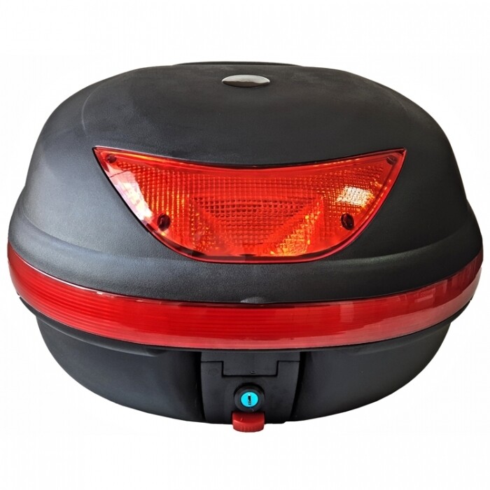 Cutie Portbagaj Motocicleta Scuter ATV 32L Valiza Negru Reflectorizant Lacat