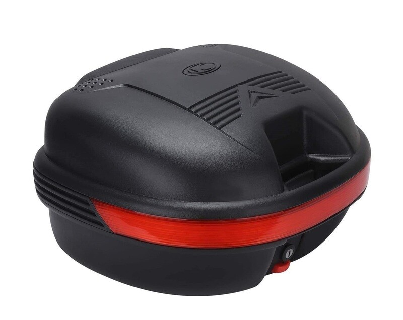 Cutie Portbagaj Motocicleta Scuter ATV 38L Valiza Negru Reflectorizant Lacat