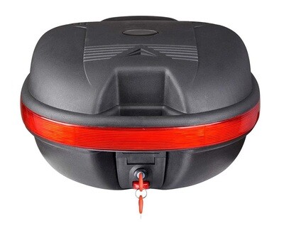 Cutie Portbagaj Motocicleta Scuter ATV 38L Valiza Negru Reflectorizant Lacat