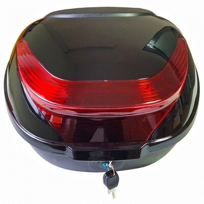 Cutie Portbagaj Motocicleta Scuter ATV 28L Valiza Negru Reflectorizant Lacat