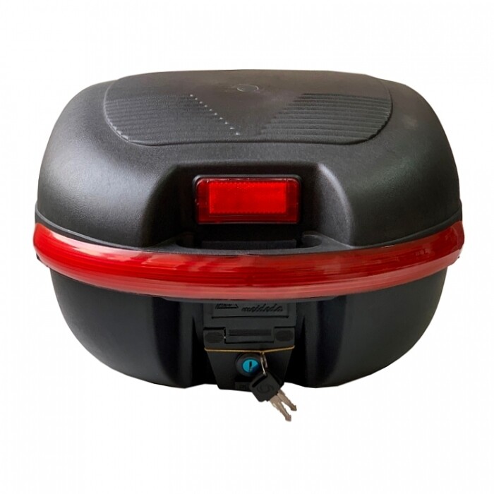 Cutie Portbagaj Motocicleta Scuter ATV 32L Valiza Negru Reflectorizant Lacat