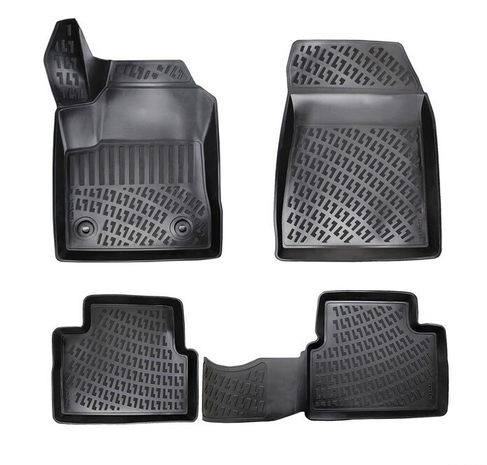 HYUNDAI SANTA FE 2000-2006 Negru Covorase Cauciuc 4 Bucati 3D