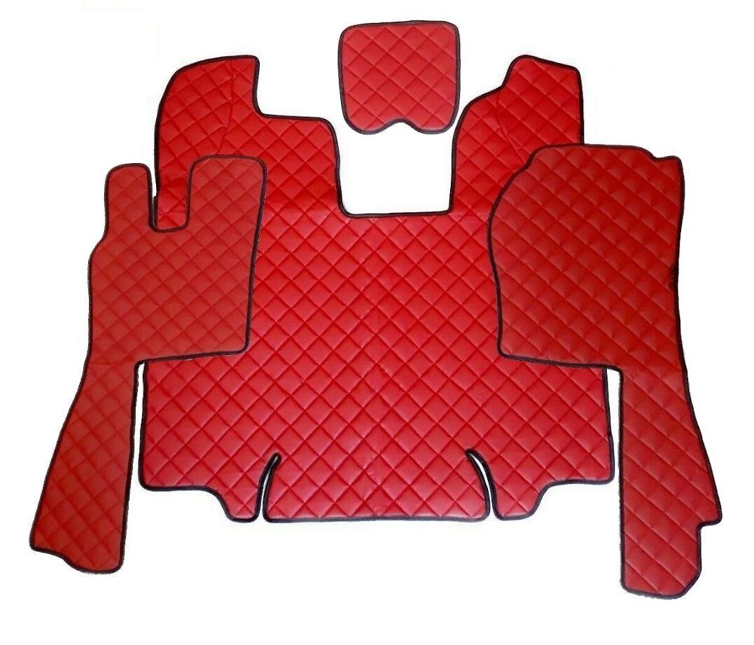 Covorase Pentru SCANIA R 2009-2013 Rosu Piele Camioane Automat