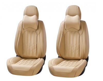 Premium Stilul Huse Scaune pentru Masini Auto Bej Lux Piele Textil Universal cu Perne