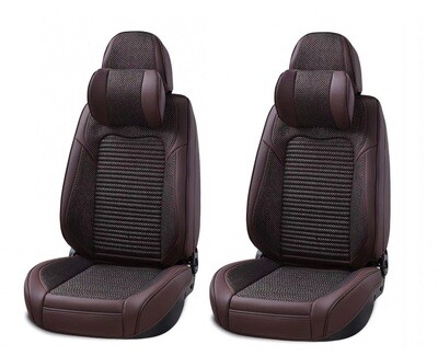 Premium Stilul Huse Scaune pentru Masini Auto Maro Lux Piele Textil Universal cu Perne