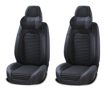 Premium Stilul Huse Scaune pentru Masini Auto Negru Lux Piele Textil Universal cu Perne