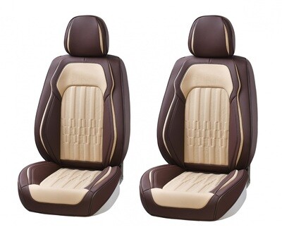 Premium Stilul Huse Scaune pentru Masini Auto Maro Bej Lux Piele Textil Universal