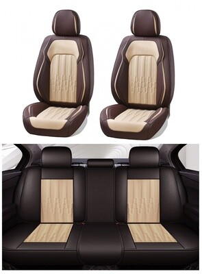 Premium Stilul Huse Scaune pentru Masini Auto Maro Bej Lux Piele Textil Universal