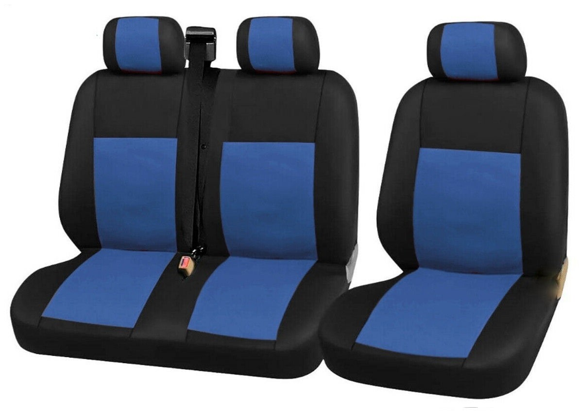 ​2+1 Huse Scaune Universal pentru Microbuze Nergu Albastru Textile