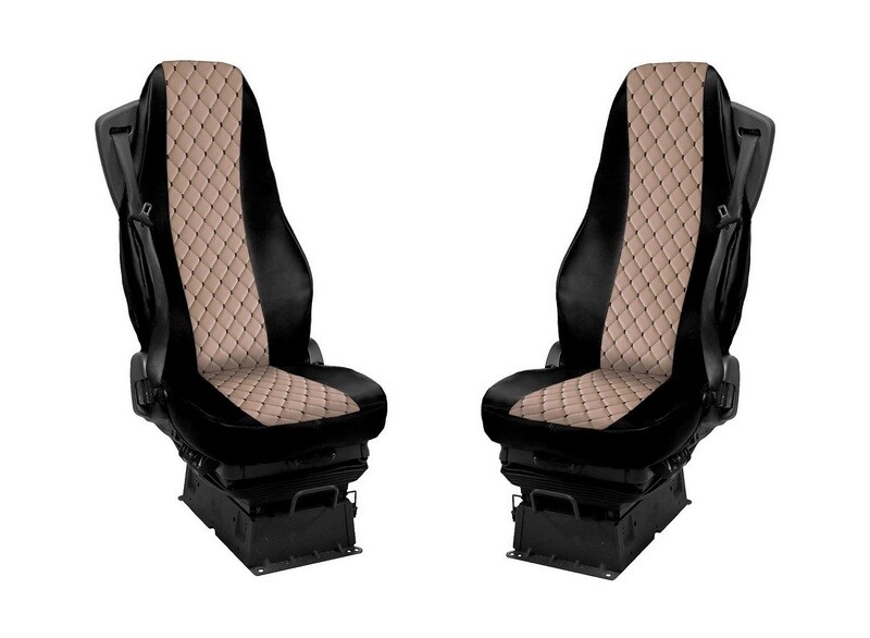 Huse scaune pentru VOLVO FH EURO 6 2014-2020 Nergu Bej Camioane Lux PU Piele