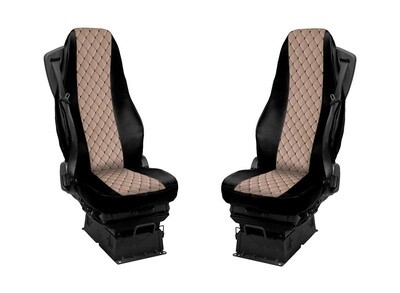 Huse scaune pentru VOLVO FH EURO 6 2014-2020 Nergu Bej Camioane Lux PU Piele