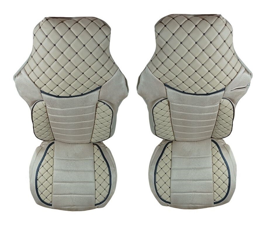 Huse scaune pentru MAN TGX TGA TGL TGM TGS Bej Camion Lux PU Piele Textil