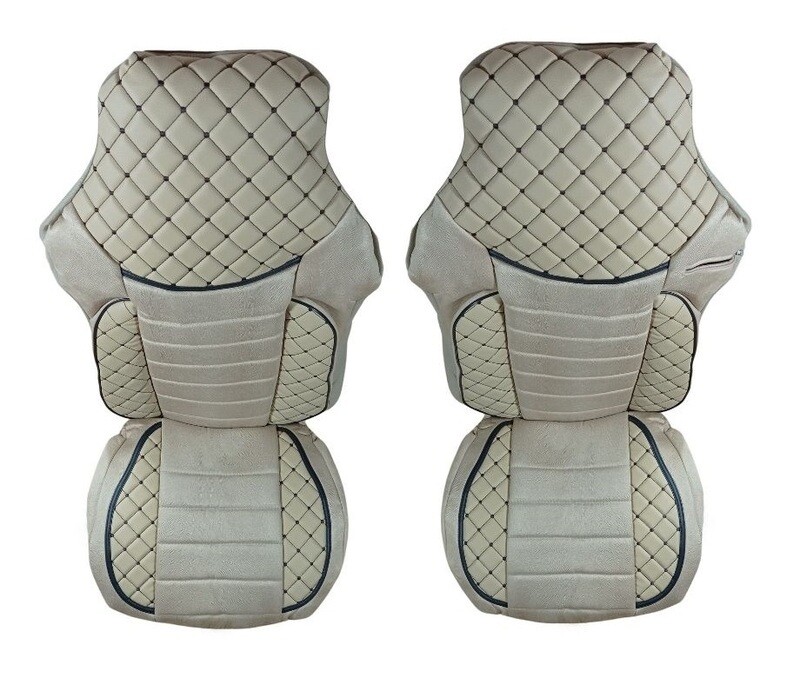 Huse scaune pentru MAN TGX TGA TGL TGM TGS Bej Camion Lux PU Piele Textil