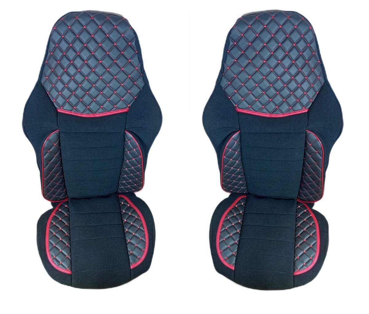 Huse scaune pentru MAN TGX TGA TGL TGM TGS Nergu Rosu Camion Lux PU Piele Textil