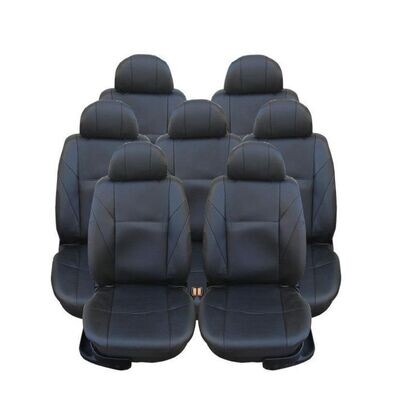 Huse Scaune 7 Locuri pentru Vw Touran,Sharan,Ford Galaxy,Citroen C8,Peugeot 307SW,Citroen C4 Grand Picaso,Peugeot 806,807 Masini Auto Universal Nergu Lux Piele Set Complet