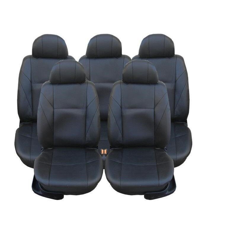 Huse Scaune 5 Locuri pentru Vw Touran,Sharan,Ford Galaxy,Citroen C8,Peugeot 307SW,Citroen C4 Grand Picaso,Peugeot 806,807 Masini Auto Universal Nergu Lux Piele Set Complet