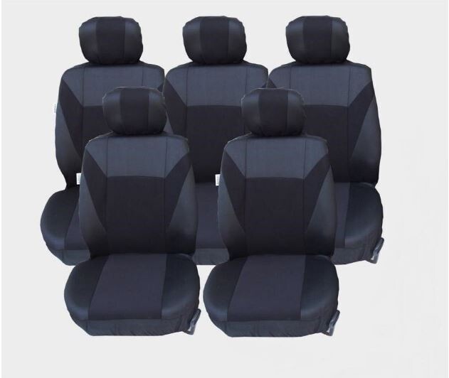 Huse Scaune 5 Locuri pentru Ford S-MAX C-MAX, VW Touran, Sharan, Toyota Corolla Verso Masini Auto Universal Nergu Lux Textil Set Complet