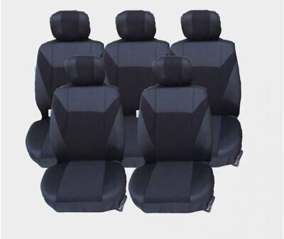 Huse Scaune 5 Locuri pentru Ford S-MAX C-MAX, VW Touran, Sharan, Toyota Corolla Verso Masini Auto Universal Nergu Lux Textil Set Complet