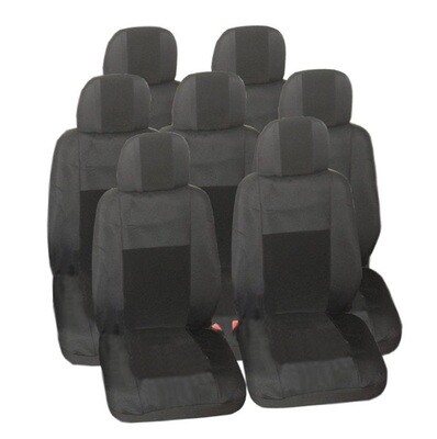 Huse Scaune 7 Locuri pentru VW Touran, Sharan, Ford Galaxy, Citroen C8, Peugeot 307SW, Citroen C4 Grand Picasso, Peugeot 806, 807, Lancia Phedra Masini Auto Universal Nergu Textil Set Complet