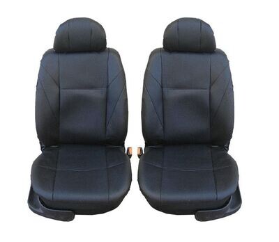 2 x Huse Scaune pentru Masini Auto Universal Negru Lux PU Piele