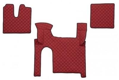 Covorase Pentru MAN TGX 2007-2018 Rosu Piele Camioane Automat Doua Sertare