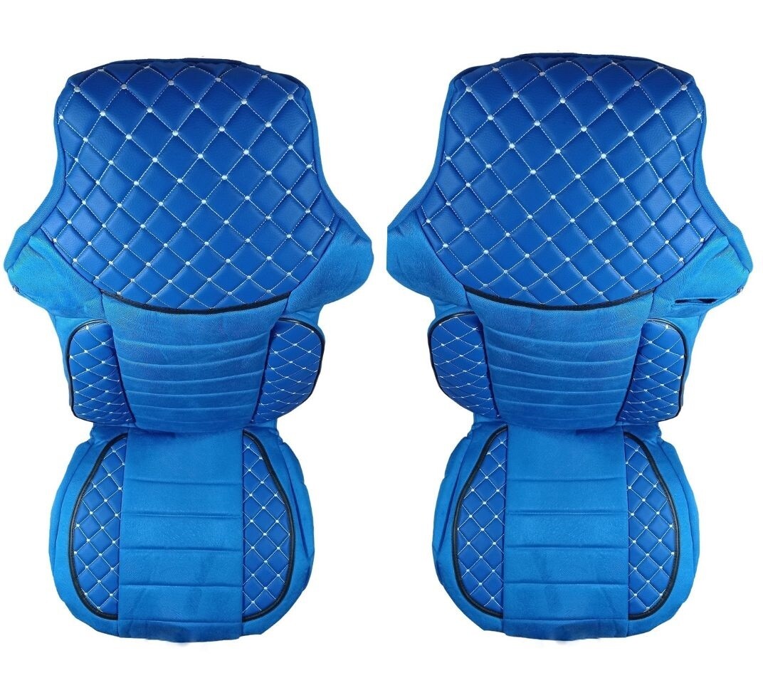Huse scaune pentru MAN TGX TGA TGL TGM TGS Albastru Camion Lux PU Piele Textil