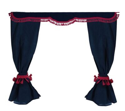 Perdele pentru Camion Negru Rosu Universal