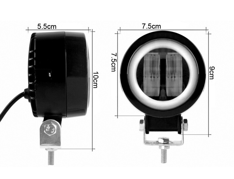LED Moto Runda Lumini Proiector 7D 12V 24V 20W pentru Motocicletă Camion Masina