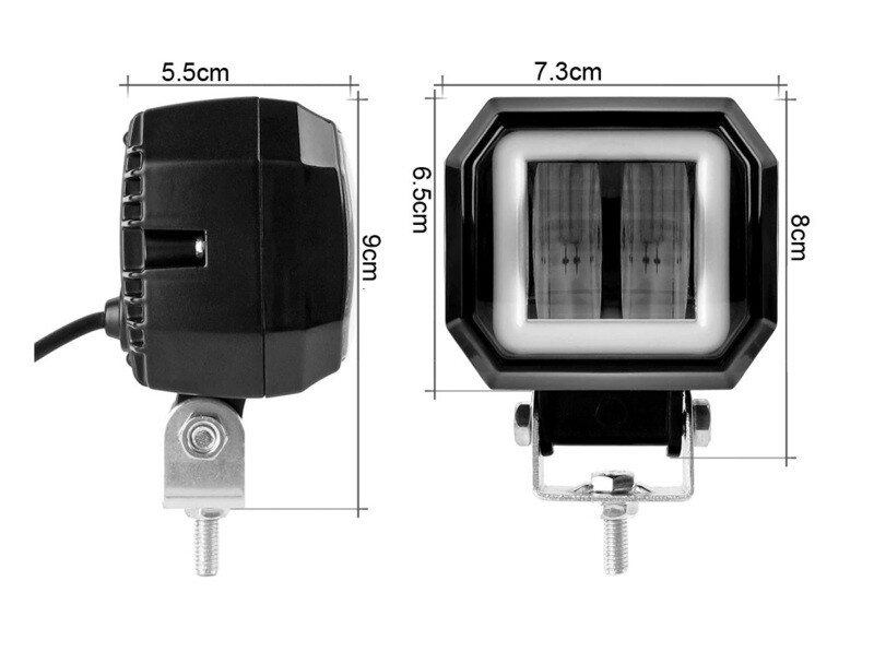 LED Moto Lumini Proiector 7D 12V 24V 20W pentru Motocicletă Camion Masina