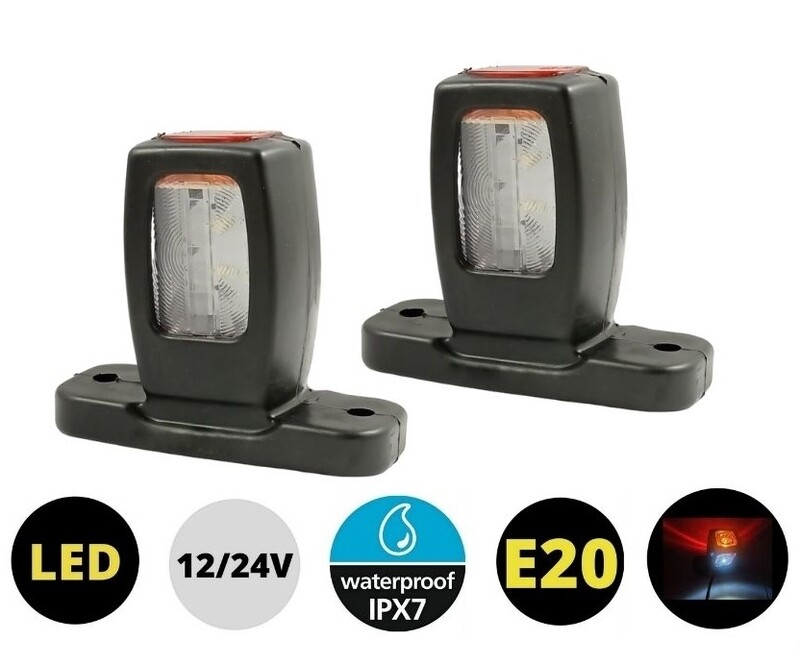 2 x LED Lumini Lampi Gabarit Laterali,lumini de marcaj indicator remorcă camion 12V 24V