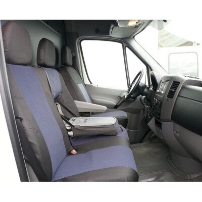 ​2+1 Huse Scaune pentru MERCEDES SPRINTER,VW CRAFTER Microbuze Negru Gri Textile