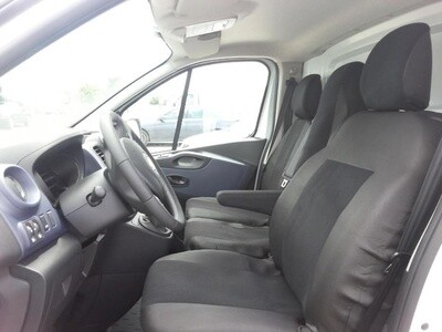 ​2+1 Huse Scaune pentru OPEL VIVARO,RENAULT TRAFIC 2014+ Microbuze Negru Textile