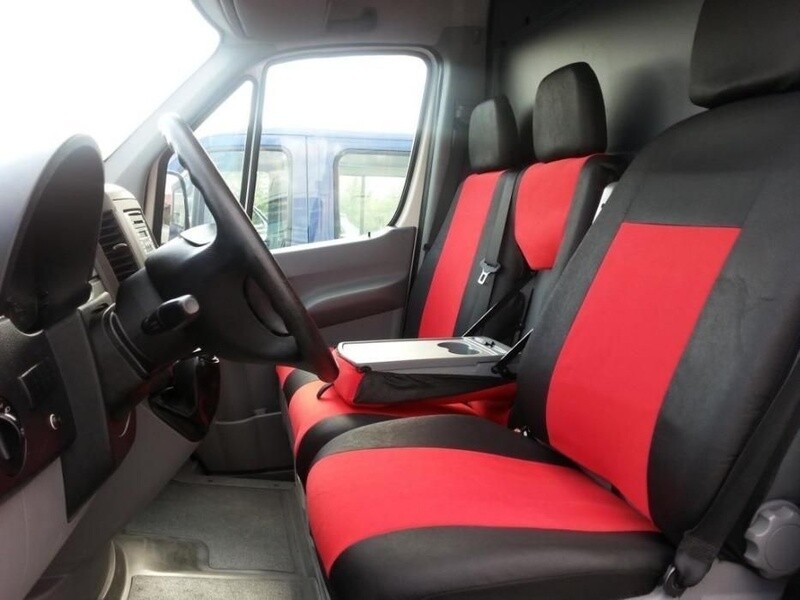 ​2+1 Huse Scaune pentru MERCEDES SPRINTER,VW CRAFTER Microbuze Negru Rosu Textile