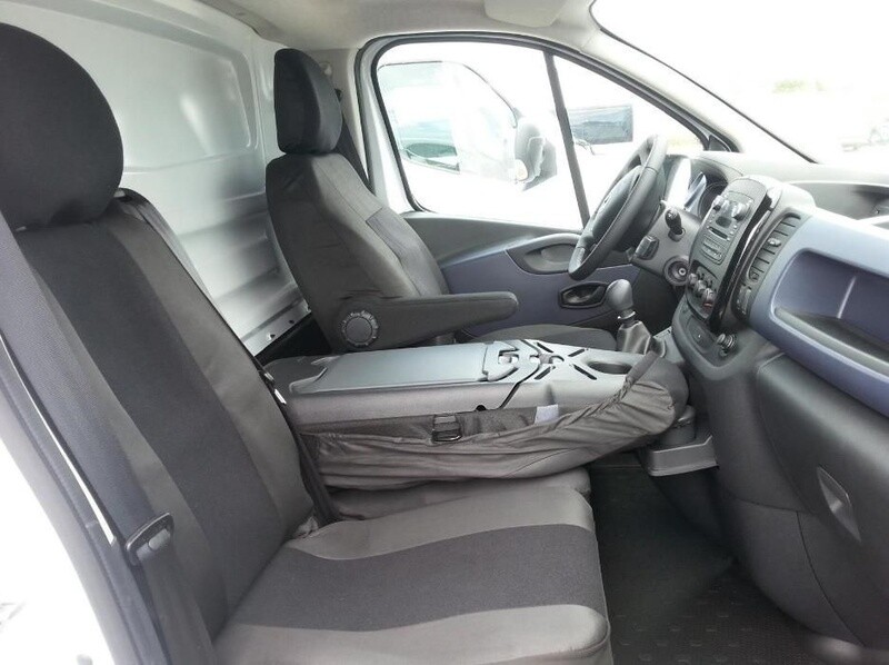 ​2+1 Huse Scaune pentru OPEL VIVARO,RENAULT TRAFIC 2014+ Microbuze Negru Textile