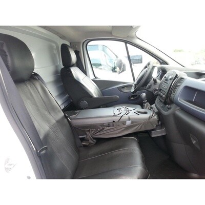 ​2+1 Huse Scaune pentru OPEL VIVARO,RENAULT TRAFIC 2014+ Microbuze Negru Albastru Textile