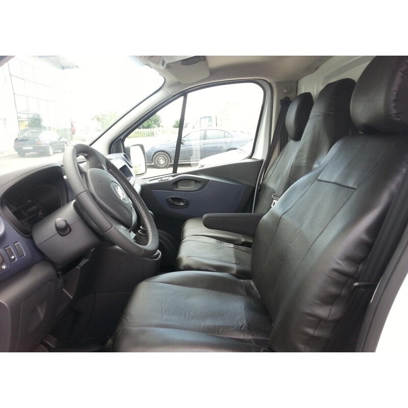 ​2+1 Huse Scaune pentru OPEL VIVARO,RENAULT TRAFIC 2014+ Microbuze Negru Albastru Textile