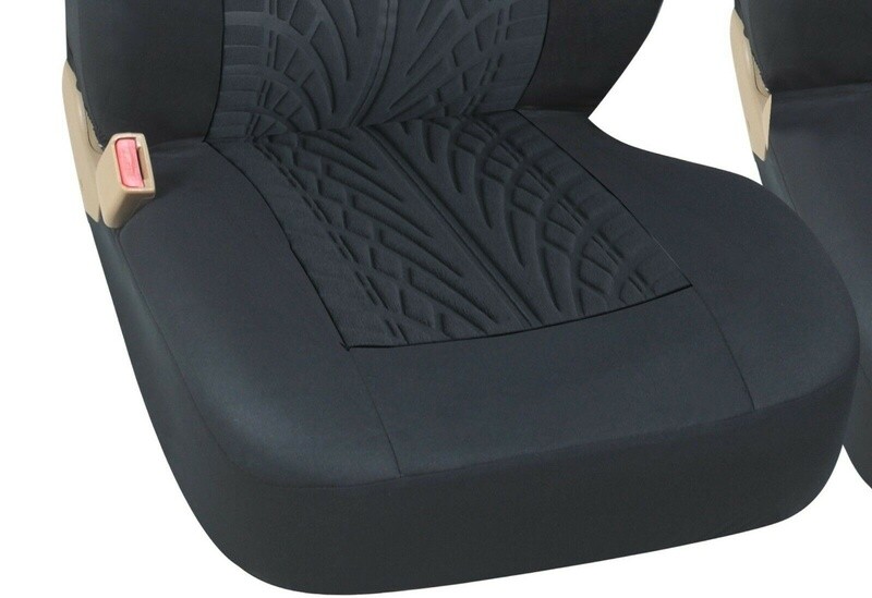 ​2+1 Huse Scaune Universal pentru Microbuze Negru Textile