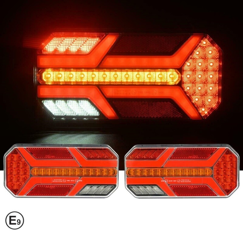 2 x LED Stopuri Lampa Lumini Spate Dinamic pentru Camion Remorca 12v 24v