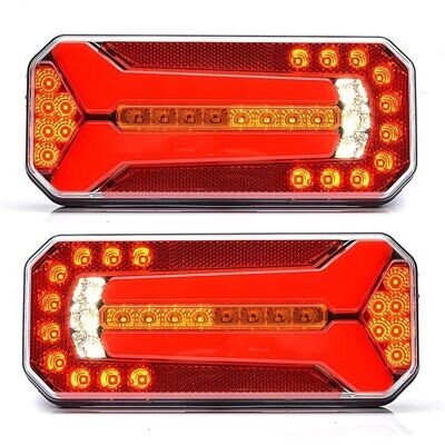 2 x LED Lampa Spate Dynamic Lumini Camion Remorca 12v 24v E20