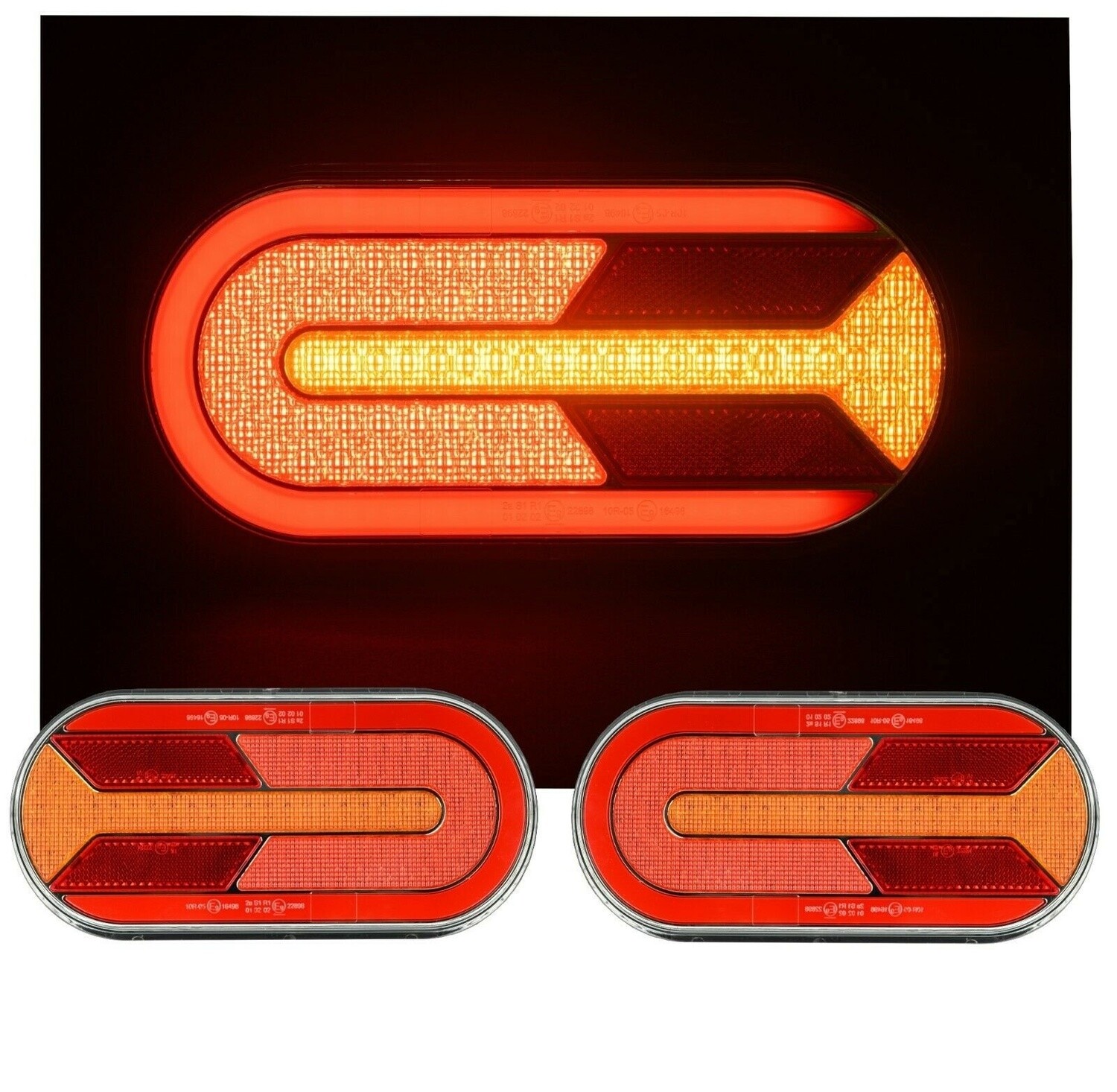 2 x LED Stopuri Lampa Lumini pentru Camion Remorca 4 functii 12v 24v